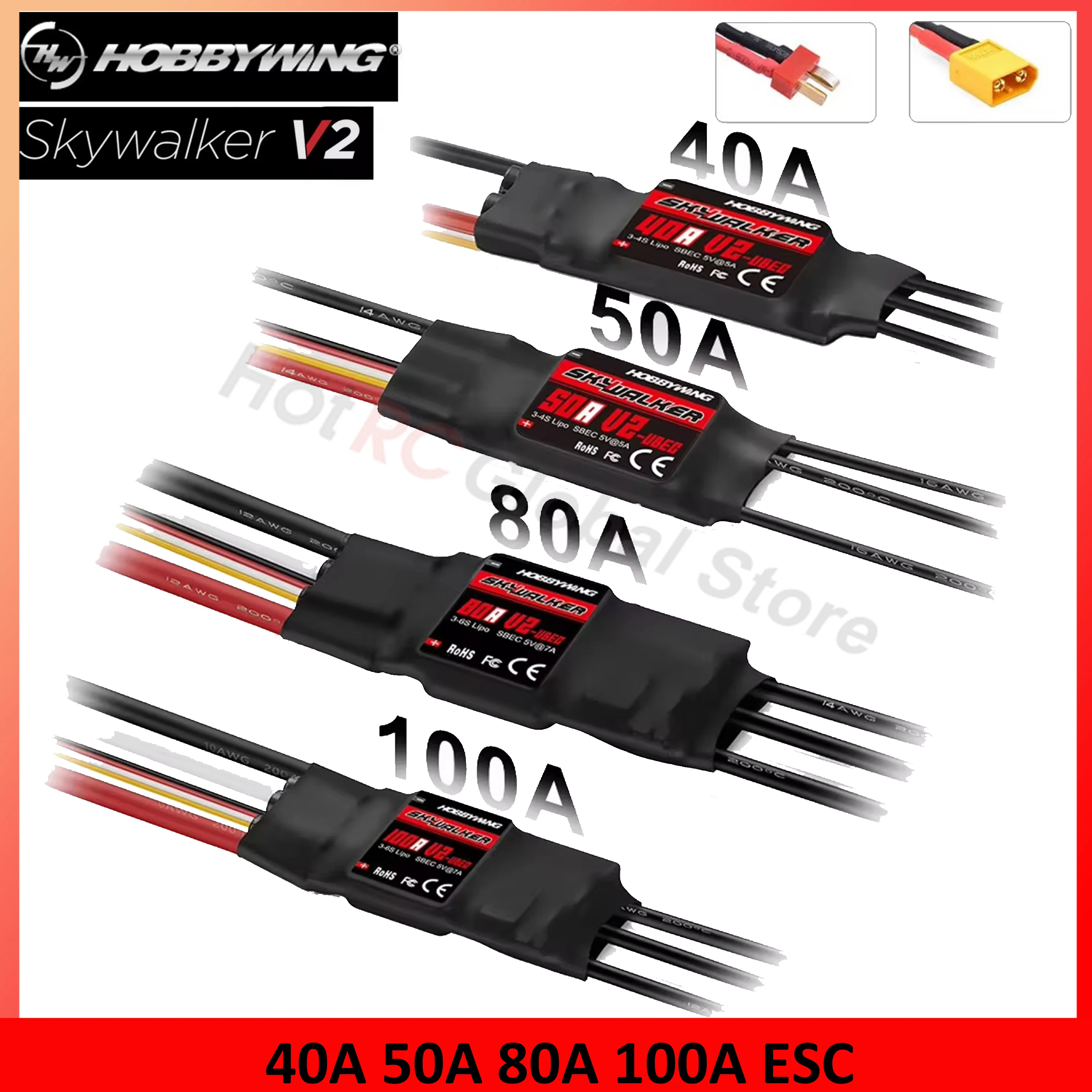 Drone Rc Leading - HOBBYWING Skywalker seri V2, kontroler kecepatan