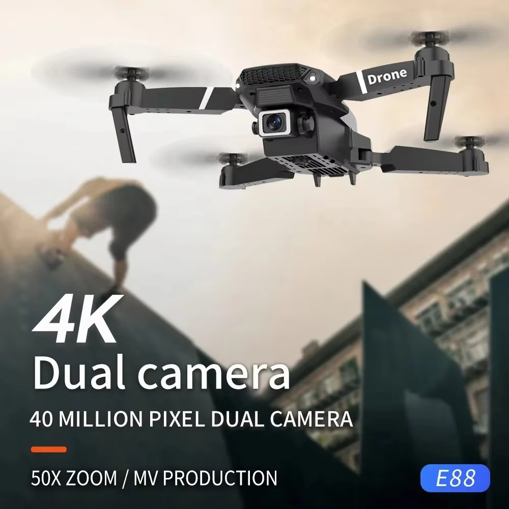 Drone Profesional 6K Sudut Leb - Drone E88 Rc Quadcopter ulasan dan harga